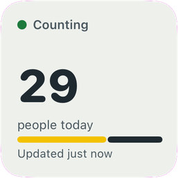 Small widget: Counting, 29 people today.